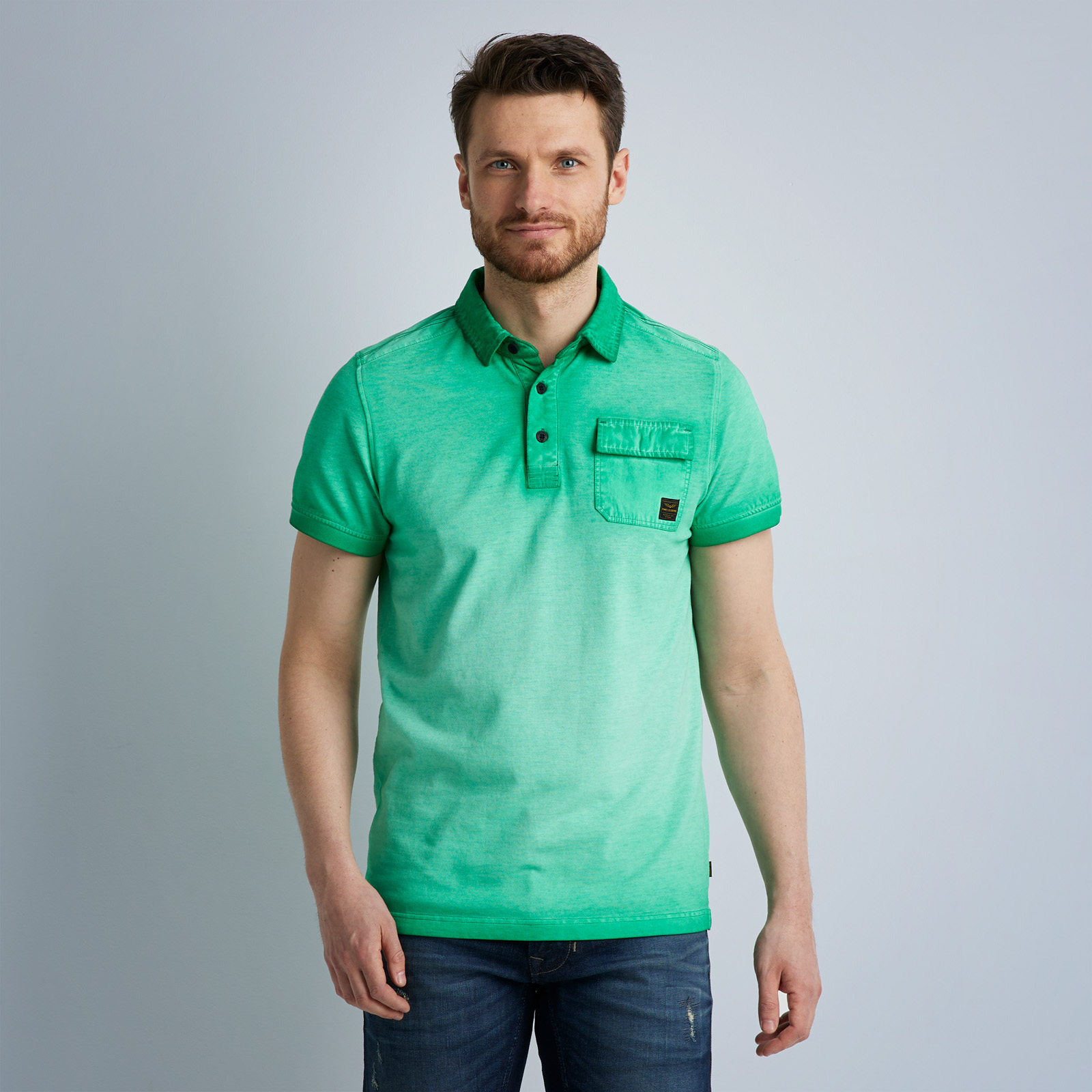 short sleeve pique polo shirt